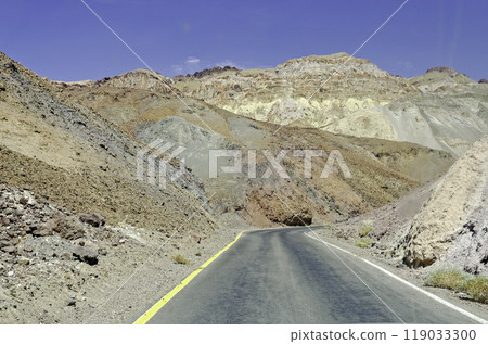 Isolated road among the rocks in Death Valley, USA Isolated road among the rocks in Death Valley, USA 119033300