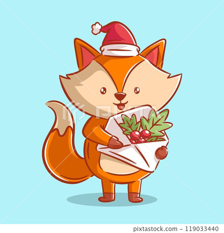 Cute fox wearing head warmer Cute fox wearing head warmer 119033440