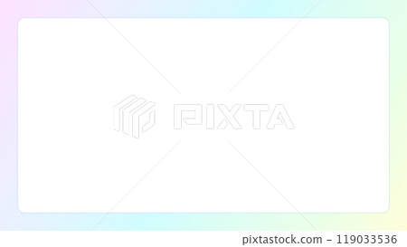白色或透明背景上的柔和色彩漸層框架-簡單可愛的16:9背景素材 119033536