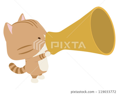 茶花貓用擴音器說話 茶花貓用擴音器說話 119033772