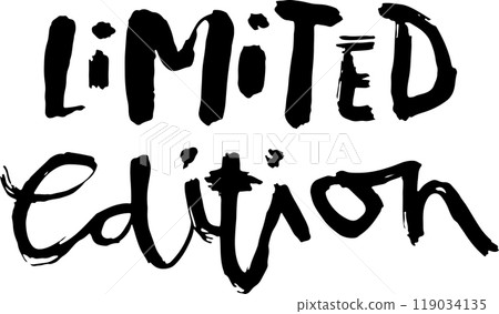 Limited Edition Dry Brush Modern Lettering Design. Limited Edition Dry Brush Modern Lettering Design. 119034135