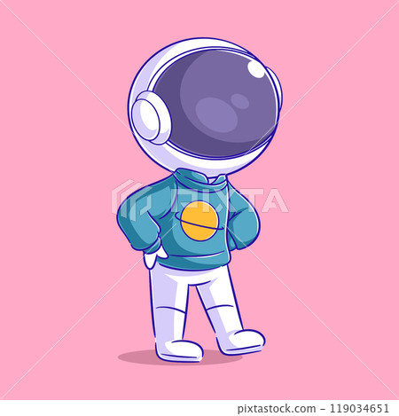 Astronaut wearing a green jacket Astronaut wearing a green jacket 119034651