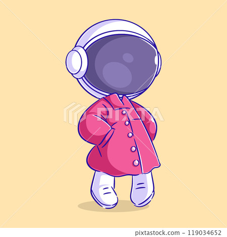 Astronaut wearing a pink jacket 119034652