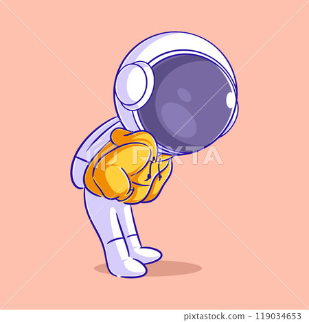 Astronaut wearing a yellow jacket Astronaut wearing a yellow jacket 119034653