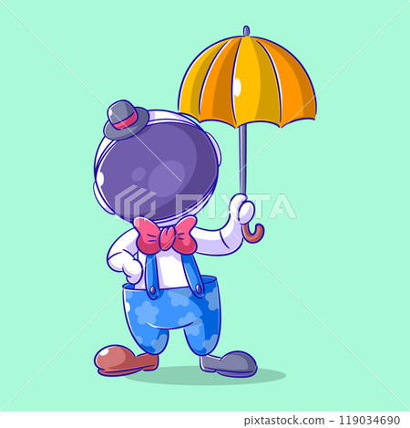 Astronaut is wearing a clown suit Astronaut is wearing a clown suit 119034690