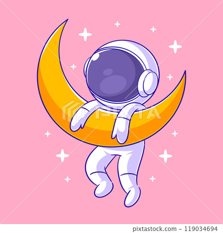 Astronaut hanging on the moon alone Astronaut hanging on the moon alone 119034694