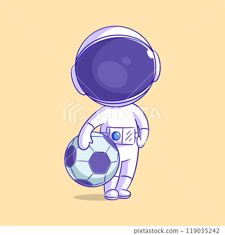 Astronaut invites to play soccer Astronaut invites to play soccer 119035242