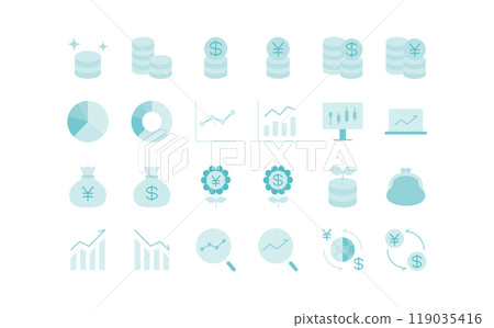 Investment and asset formation color icon set Investment and asset formation color icon set 119035416