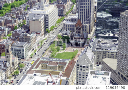Aerial view of Copley Square in central Boston, USA Aerial view of Copley Square in central Boston, USA 119036498