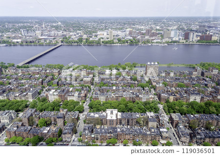 Aerial view of the Back Bay district, Boston, USA Aerial view of the Back Bay district, Boston, USA 119036501