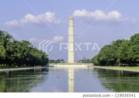 The iconic Washington Monument and Reflecting Pool, Washington DC, USA The iconic Washington Monument and Reflecting Pool, Washington DC, USA 119036541