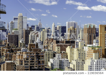Aerial view of Upper East Side, New York City, USA 119036564