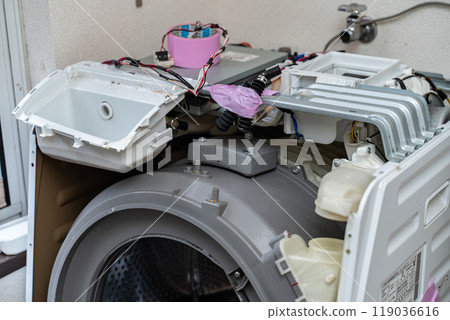 Disassembly and cleaning of drum-type washing machines Disassembly and cleaning of drum-type washing machines 119036616