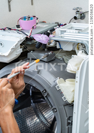 Disassembly and cleaning of drum-type washing machines Disassembly and cleaning of drum-type washing machines 119036620