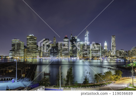 Manhattan skyline at night, New York City, USA 119036689