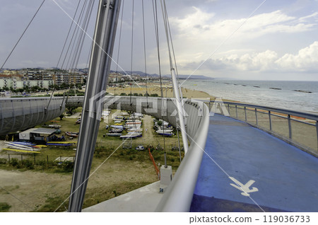 Bridge of the Sea, iconic landmark in Pescara, Italy Bridge of the Sea, iconic landmark in Pescara, Italy 119036733