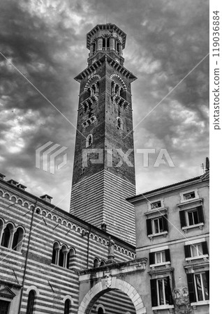 Lamberti Tower in Piazza Signori, Verona, Italy 119036884