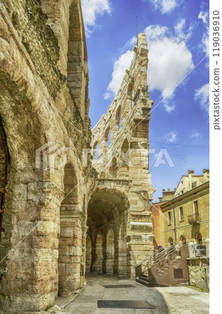 The Verona Arena, Roman amphitheatre in Verona, Italy The Verona Arena, Roman amphitheatre in Verona, Italy 119036910