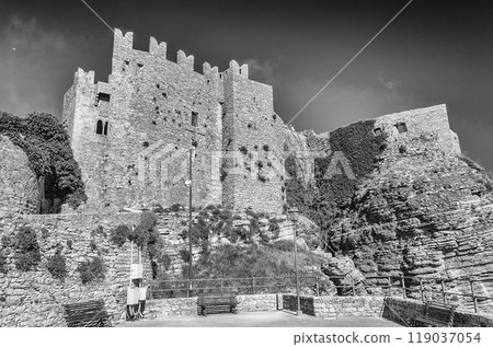 View over medieval Castle of Venus in Erice, Sicily, Italy View over medieval Castle of Venus in Erice, Sicily, Italy 119037054