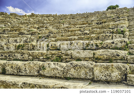 Ruins of the greek theatre of Segesta, Sicily, Italy Ruins of the greek theatre of Segesta, Sicily, Italy 119037101