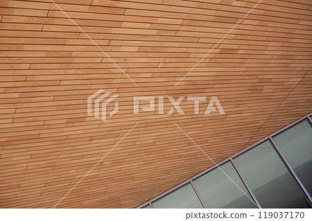 Interior of a wooden hall Interior of a wooden hall 119037170