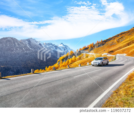 Amazing view of Grossglockner High Alpine Road at autumn. Amazing view of Grossglockner High Alpine Road at autumn. 119037272