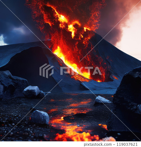 Earthquaking with magma flow. 119037621