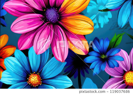 Colorful delicate floral background. 119037686