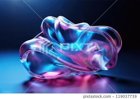 Iridescent fabric background. Cloth holographic texture. 119037739