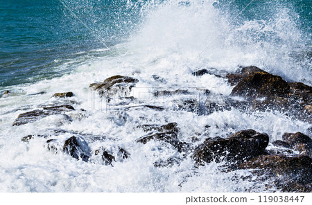 wave, coast, marine 119038447