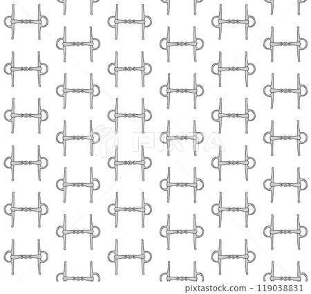 Vector seamless pattern of horse equestrian bit Vector seamless pattern of horse equestrian bit 119038831