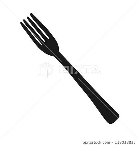 Vector hand drawn fork silhouette 119038835