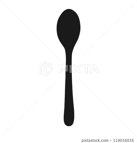 Vector hand drawn spoon silhouette 119038838