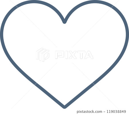 Heart icon designed with line drawing 119038849