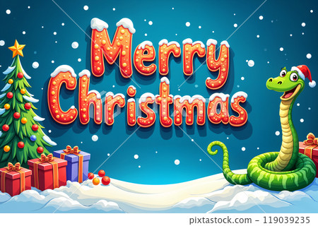 Colorful holiday greeting card. 119039235