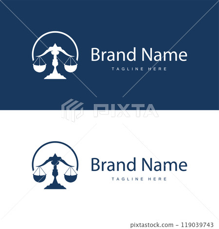 Simple legal scale logo justice court simple black silhouette template design Simple legal scale logo justice court simple black silhouette template design 119039743