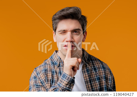 Gossiper Man, Gesture Of Shh, Secret, Silence, Conspiracy, Gossip, Rumors, Hush Gossiper Man, Gesture Of Shh, Secret, Silence, Conspiracy, Gossip, Rumors, Hush 119040427