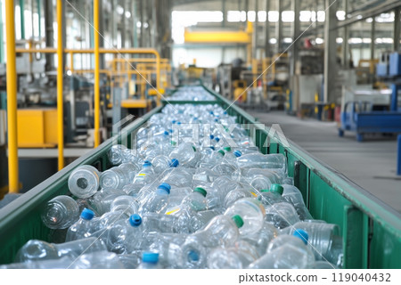 PET bottle recycling factory 119040432