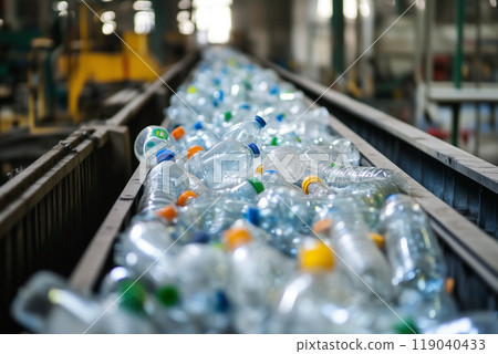 PET bottle recycling factory 119040433
