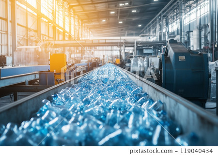 PET bottle recycling factory 119040434