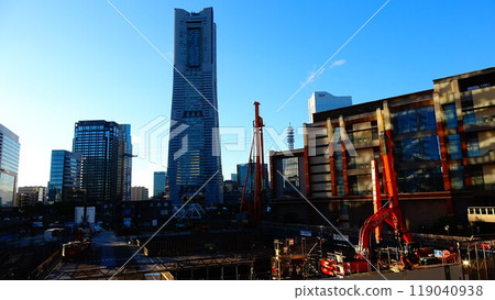 Scenes from Minato Mirai construction 119040938