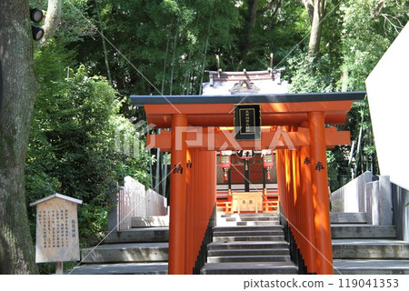 Kobe Ikuta Forest, surrounded by a tranquil stream Kobe Ikuta Forest, surrounded by a tranquil stream 119041353