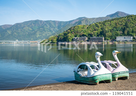 [山梨]河口湖與天鵝船 119041551