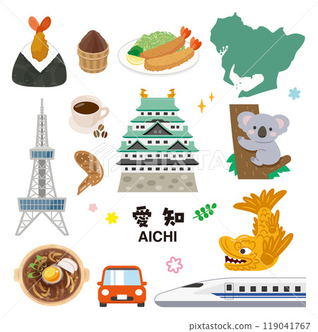 Aichi illustration set 119041767