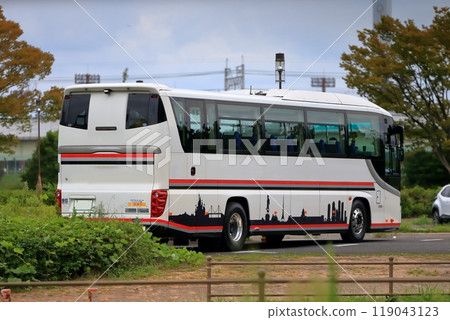 Large sightseeing bus 119043123