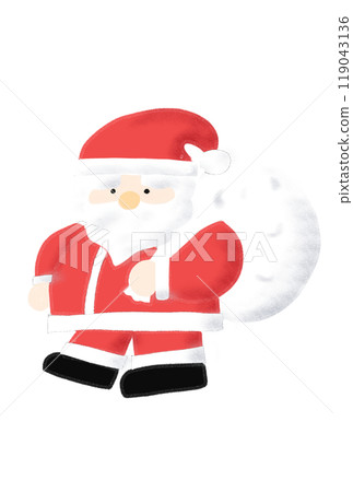 Santa with a present 119043136