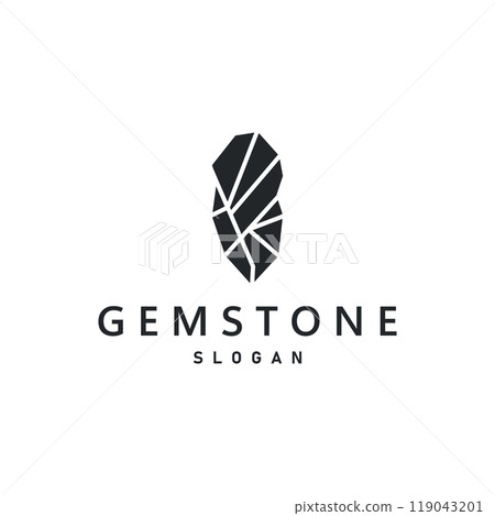 Gemstone Jewelry Logo, Design Vector Template Symbol Illustration 119043201