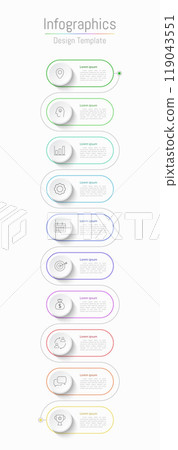 Infographic 10 options design elements for your business data. Vector Illustration. Infographic 10 options design elements for your business data. Vector Illustration. 119043551