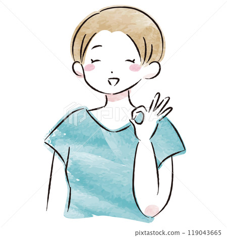 Stylish women talking watercolor vector illustration 119043665