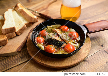 秋季鮭魚蜂蜜芥末阿吉洛 119044152